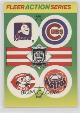 1990 Fleer - Team Stickers Inserts #_ACCH - Atlanta Braves, Chicago Cubs, Cincinnati Reds, Houston Astros