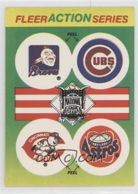 1990 Fleer - Team Stickers Inserts #_ACCH - Atlanta Braves, Chicago Cubs, Cincinnati Reds, Houston Astros