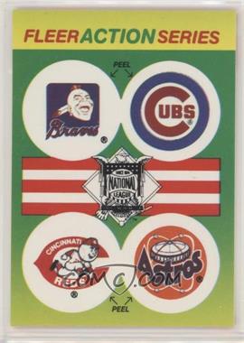 1990 Fleer - Team Stickers Inserts #_ACCH - Atlanta Braves, Chicago Cubs, Cincinnati Reds, Houston Astros