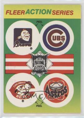 1990 Fleer - Team Stickers Inserts #_ACCH - Atlanta Braves, Chicago Cubs, Cincinnati Reds, Houston Astros