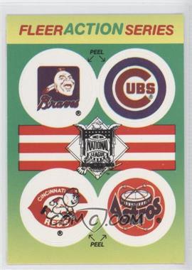 1990 Fleer - Team Stickers Inserts #_ACKM - Atlanta Braves, Chicago Cubs, Kansas City Royals, Milwaukee Brewers