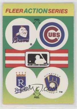 1990 Fleer - Team Stickers Inserts #_ACKM - Atlanta Braves, Chicago Cubs, Kansas City Royals, Milwaukee Brewers