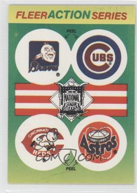 1990 Fleer - Team Stickers Inserts #_ACKM - Atlanta Braves, Chicago Cubs, Kansas City Royals, Milwaukee Brewers