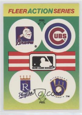 1990 Fleer - Team Stickers Inserts #_ACKM - Atlanta Braves, Chicago Cubs, Kansas City Royals, Milwaukee Brewers