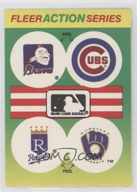 1990 Fleer - Team Stickers Inserts #_ACKM - Atlanta Braves, Chicago Cubs, Kansas City Royals, Milwaukee Brewers