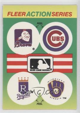 1990 Fleer - Team Stickers Inserts #_ACKM - Atlanta Braves, Chicago Cubs, Kansas City Royals, Milwaukee Brewers