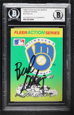 1990 Fleer - Team Stickers Inserts #_MIL - Milwaukee Brewers [BAS BGS Authentic]
