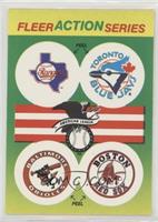 Texas Rangers, Toronto Blue Jays, Baltimore Orioles, Boston Red Sox
