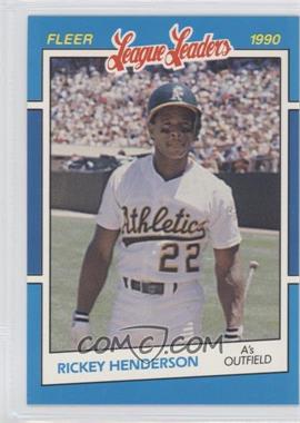 1990 Fleer Baseball's League Leaders - Box Set [Base] #18 - Rickey Henderson