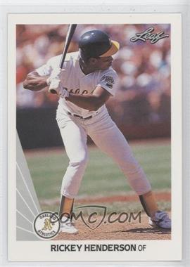 1990 Leaf - [Base] #160 - Rickey Henderson