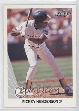 1990 Leaf - [Base] #160 - Rickey Henderson