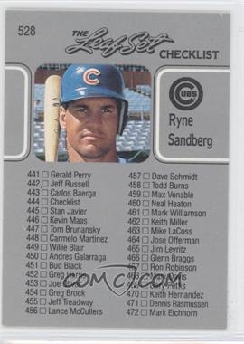 1990 Leaf - [Base] #528 - Ryne Sandberg