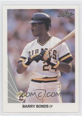 1990 Leaf - [Base] #91 - Barry Bonds