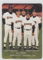 Norm Sherry, Dusty Baker, Bill Fahey, Bob Lillis, Wendell Kim