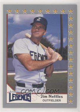 1990 Pacific Senior Professional Baseball Association - [Base] #126.2 - Jim Nettles (No Words on knob of bat)