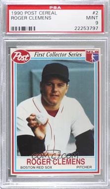 1990 Post - Food Issue [Base] #2 - Roger Clemens [PSA 9 MINT]