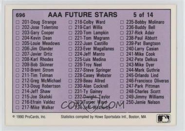 1990 ProCards AAA Future Stars - [Base] #696 - Checklist