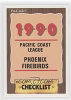 Team Checklist - Phoenix Firebirds