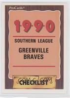 Team Checklist - Greenville Braves