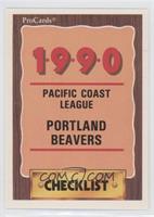 Team Checklist - Portland Beavers