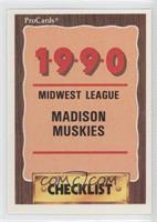 Checklist - Madison Muskies