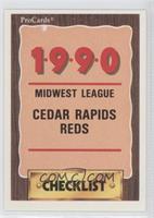 Checklist - Cedar Rapids Reds