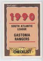 Checklist - Gastonia Rangers