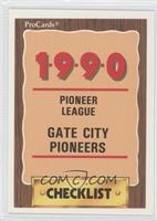 Checklist - Gate City Pioneers