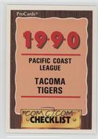 Team Checklist - Tacoma Tigers