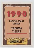 Team Checklist - Tacoma Tigers