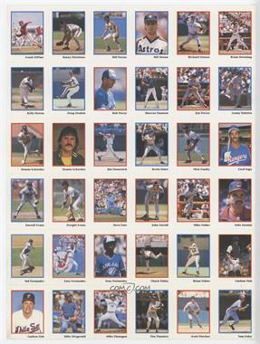 1990 Publications International Stickers - Uncut 36-Sticker Sheet #FD-TF - Frank DiPino - Tom Foley