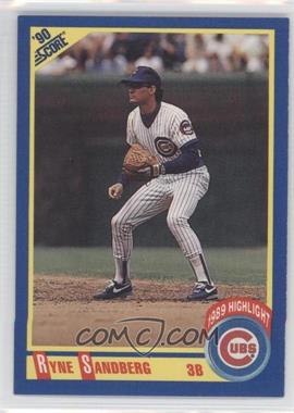 1990 Score - [Base] #561.1 - Ryne Sandberg (3B on Front)