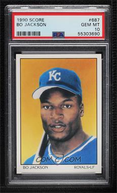 1990 Score - [Base] #687 - Bo Jackson [PSA 10 GEM MT]