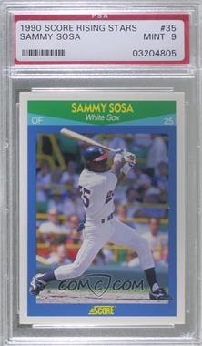 1990 Score Rising Stars - [Base] #35 - Sammy Sosa [PSA 9 MINT]