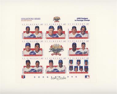 1990 St. Vincent U.S. Los Angeles Dodgers Stamps - [Base] - Sheets #_NoN - Mickey Hatcher, Jay Howell, Juan Samuel, Mike Scioscia, Lenny Harris, Mike Hartley, Ramon Martinez, Mike Morgan, Stan Javier, Don Aase, Ray Searage, Mike Sharperson, Tim Belcher, Pat Perry, Jose Offerman, Jose Vizcaino, Dave Walsh, Jim Neidlinger, Carlos 