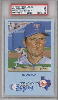 1990 Susan Rini Nolan Ryan Postcards - [Base] #4 - Nolan Ryan [PSA 7 NM]