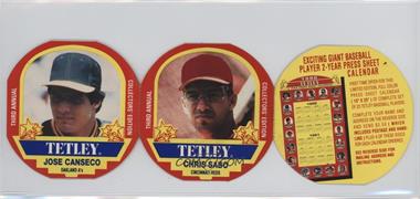 1990 Tetley Tea Discs - Pairs with Tags #3-4 - Chris Sabo, Jose Canseco [Noted]