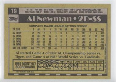 1990 Topps - [Base] - Blank Front #19 - Al Newman