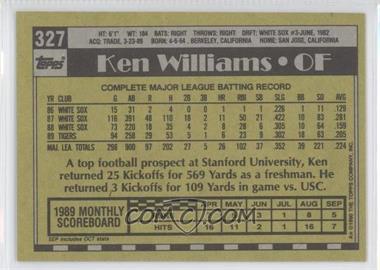 1990 Topps - [Base] - Blank Front #327 - Ken Williams