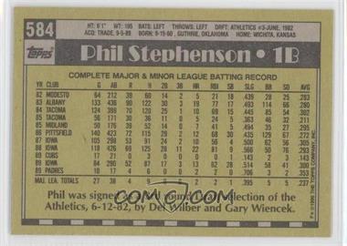 1990 Topps - [Base] - Blank Front #584 - Phil Stephenson