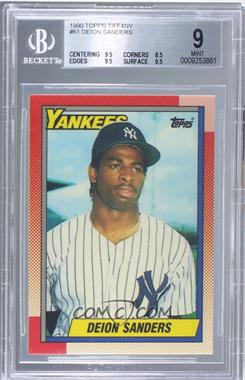 1990 Topps - [Base] - Box Set Collector's Edition (Tiffany) #61 - Deion Sanders [BGS 9 MINT]