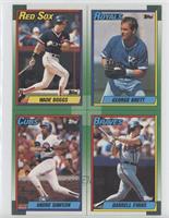 Wade Boggs, George Brett, Andre Dawson, Darrell Evans [EX to NM]