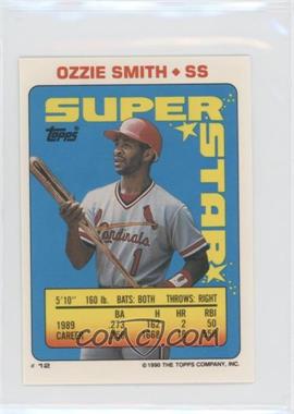 1990 Topps Super Star Sticker Back Cards - [Base] #12.109 - Ozzie Smith (Roberto Alomar 109, Gary Sheffield 202)