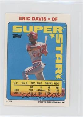 1990 Topps Super Star Sticker Back Cards - [Base] #13.77 - Eric Davis (Hubie Brooks 77, Nick Esasky 263)