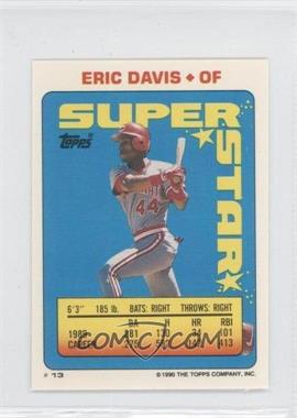 1990 Topps Super Star Sticker Back Cards - [Base] #13.77 - Eric Davis (Hubie Brooks 77, Nick Esasky 263)
