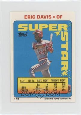 1990 Topps Super Star Sticker Back Cards - [Base] #13.77 - Eric Davis (Hubie Brooks 77, Nick Esasky 263)