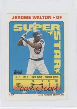 1990 Topps Super Star Sticker Back Cards - [Base] #21.85 - Jerome Walton (Will Clark 85)