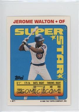 1990 Topps Super Star Sticker Back Cards - [Base] #21.85 - Jerome Walton (Will Clark 85)