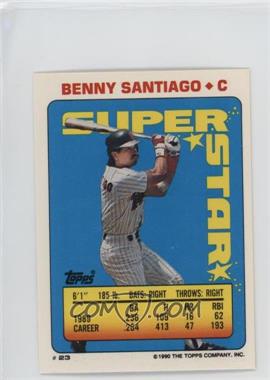 1990 Topps Super Star Sticker Back Cards - [Base] #23.17 - Benny Santiago (Kevin Bass 17, Chet Lemon 278)