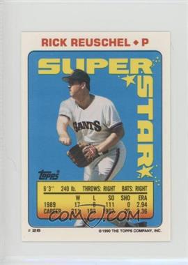 1990 Topps Super Star Sticker Back Cards - [Base] #26.173 - Rick Reuschel (Chili Davis 173, Rickey Henderson 181)